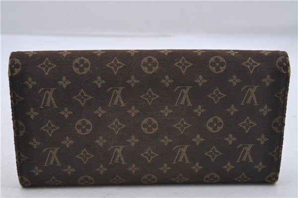 Louis Vuitton Monogram Mini Lin Portefeuille Sarah Wallet Brown M95234 LV 7228D