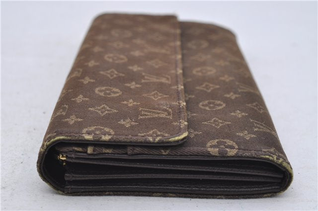 Louis Vuitton Monogram Mini Lin Portefeuille Sarah Wallet Brown M95234 LV 7228D