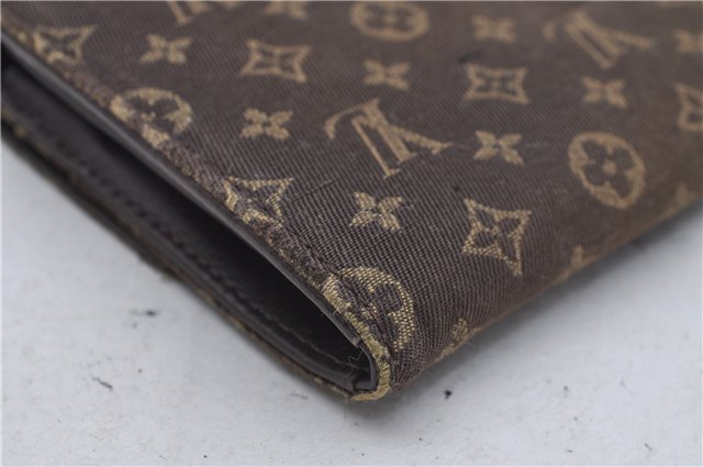 Louis Vuitton Monogram Mini Lin Portefeuille Sarah Wallet Brown M95234 LV 7228D