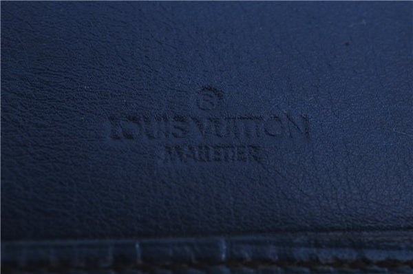 Authentic Louis Vuitton Epi Long Wallet Purse Black Blue 3Set LV Junk 7230D