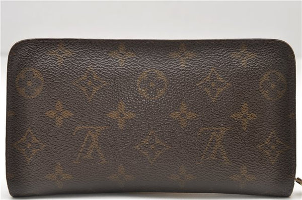 Auth Louis Vuitton Monogram Porte Monnaie Zip Purse Long Wallet M61727 LV 7231D