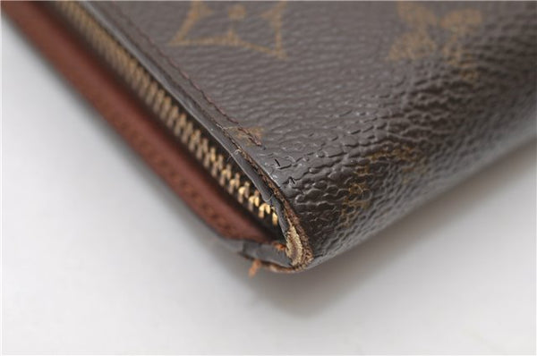 Auth Louis Vuitton Monogram Porte Monnaie Zip Purse Long Wallet M61727 LV 7231D