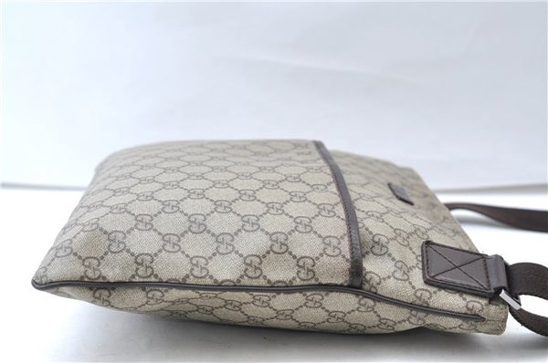 Authentic GUCCI Shoulder Cross Body Bag GG PVC Leather 141198 Brown 7231E