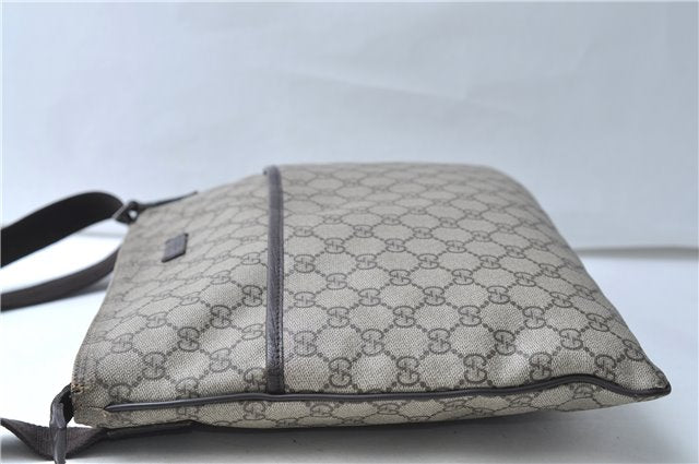Authentic GUCCI Shoulder Cross Body Bag GG PVC Leather 141198 Brown 7231E