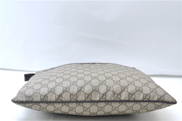 Authentic GUCCI Shoulder Cross Body Bag GG PVC Leather 141198 Brown 7231E