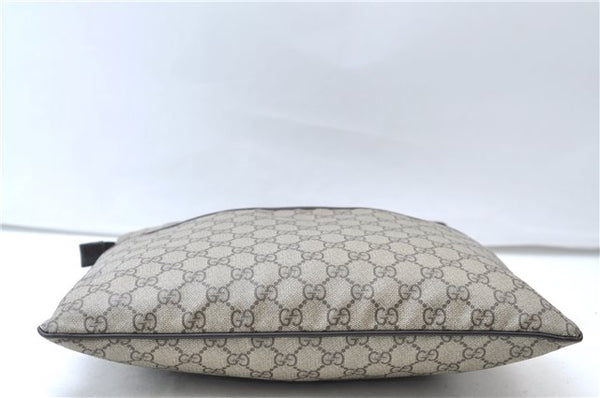 Authentic GUCCI Shoulder Cross Body Bag GG PVC Leather 141198 Brown 7231E