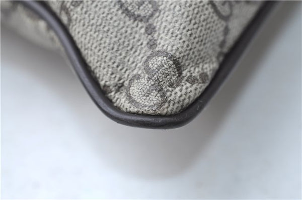 Authentic GUCCI Shoulder Cross Body Bag GG PVC Leather 141198 Brown 7231E