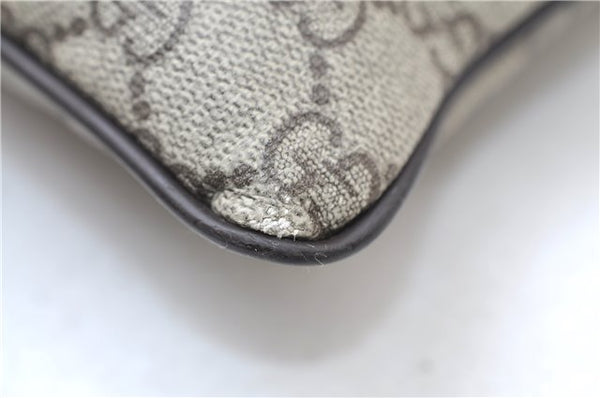 Authentic GUCCI Shoulder Cross Body Bag GG PVC Leather 141198 Brown 7231E