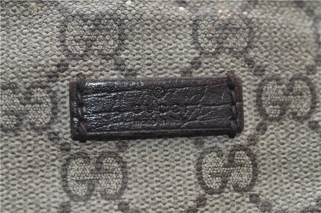 Authentic GUCCI Shoulder Cross Body Bag GG PVC Leather 141198 Brown 7231E