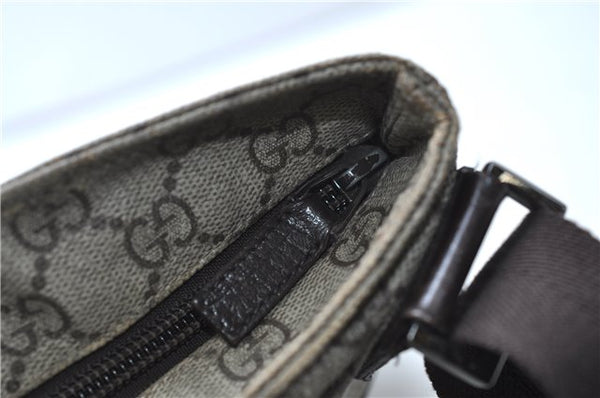 Authentic GUCCI Shoulder Cross Body Bag GG PVC Leather 141198 Brown 7231E