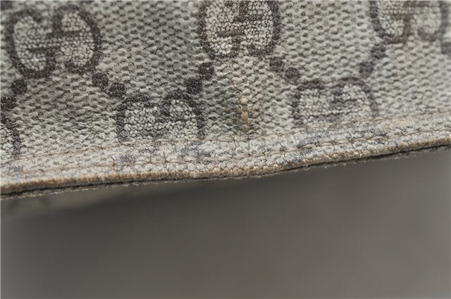 Authentic GUCCI Shoulder Cross Body Bag GG PVC Leather 141198 Brown 7231E