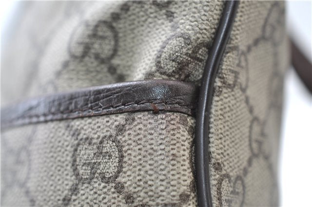 Authentic GUCCI Shoulder Cross Body Bag GG PVC Leather 141198 Brown 7231E