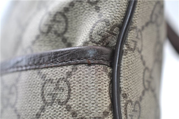 Authentic GUCCI Shoulder Cross Body Bag GG PVC Leather 141198 Brown 7231E