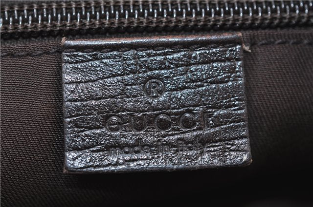 Authentic GUCCI Shoulder Cross Body Bag GG PVC Leather 141198 Brown 7231E