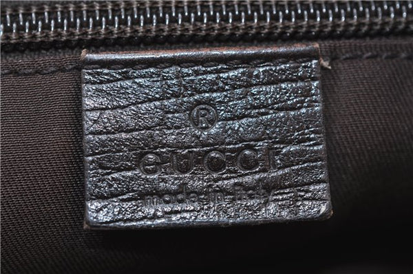 Authentic GUCCI Shoulder Cross Body Bag GG PVC Leather 141198 Brown 7231E