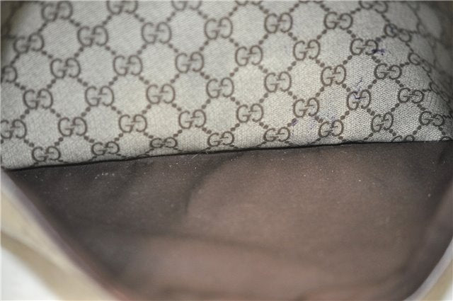 Authentic GUCCI Shoulder Cross Body Bag GG PVC Leather 141198 Brown 7231E