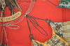 Authentic HERMES Carre 90 Scarf "CUIRS DU DESERT" Silk Brown 7234E