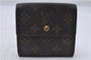 Auth Louis Vuitton Monogram Porte Monnaie Billet Carte Credit M61652 LV 7235D