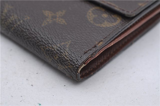 Auth Louis Vuitton Monogram Porte Monnaie Billet Carte Credit M61652 LV 7235D