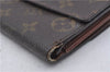 Auth Louis Vuitton Monogram Porte Monnaie Billet Carte Credit M61652 LV 7235D