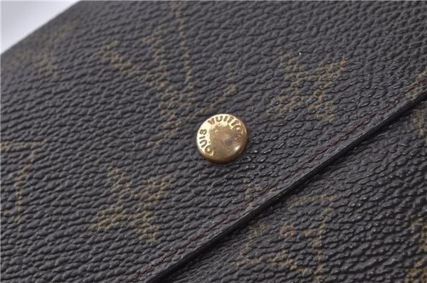 Auth Louis Vuitton Monogram Porte Monnaie Billet Carte Credit M61652 LV 7235D