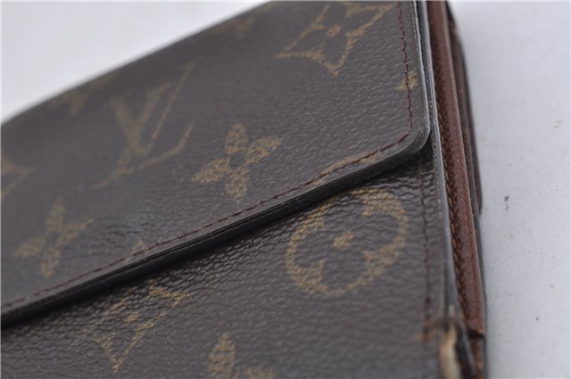 Auth Louis Vuitton Monogram Porte Monnaie Billet Carte Credit M61652 LV 7235D