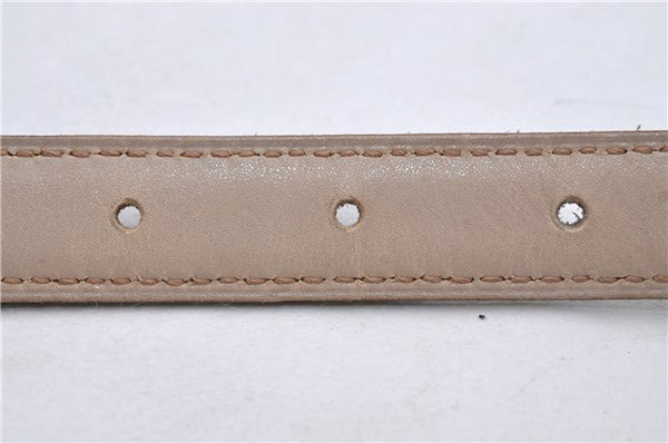 Authentic HERMES Mini Constance Leather Belt Size 75cm 29.5" Black Beige 7235E