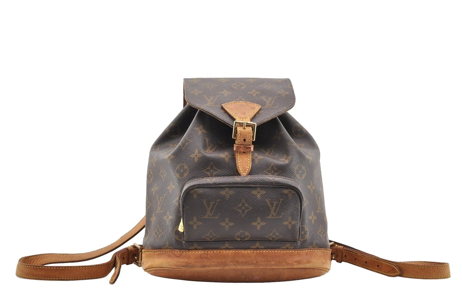 Authentic Louis Vuitton Monogram Montsouris MM Backpack M51136 LV 7237I