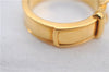 Authentic HERMES Scarf Ring Boucle Sellier Belt Design Gold Tone 7238E