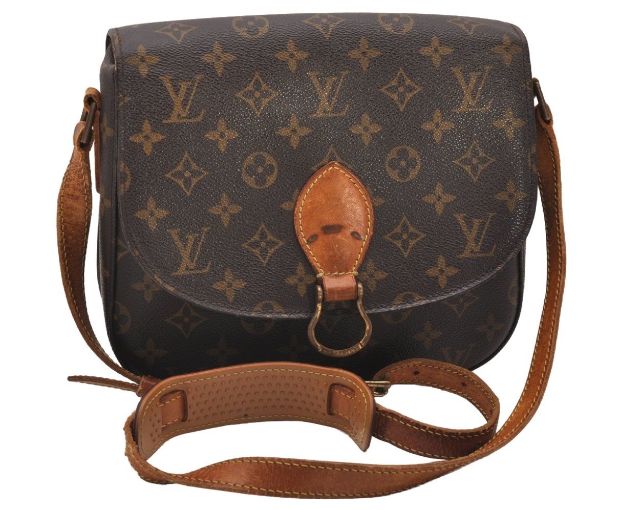 Authentic Louis Vuitton Monogram Saint Cloud GM M51242 Shoulder Cross Bag 7238I