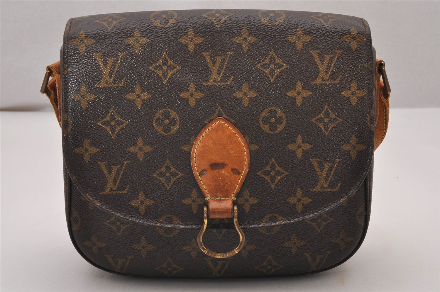 Authentic Louis Vuitton Monogram Saint Cloud GM M51242 Shoulder Cross Bag 7238I