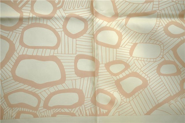 Authentic HERMES Carre 90 Scarf "GRANDS FONDS detai" Silk Ivory 7239E