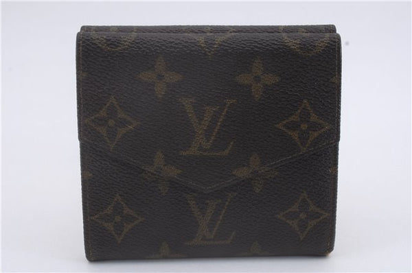 Authentic Louis Vuitton Monogram Trifold Wallet Pass Case Brown 3Set LV 7240D