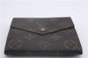 Authentic Louis Vuitton Monogram Trifold Wallet Pass Case Brown 3Set LV 7240D