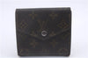 Authentic Louis Vuitton Monogram Trifold Wallet Pass Case Brown 3Set LV 7240D