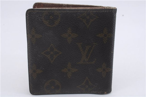 Authentic Louis Vuitton Monogram Trifold Wallet Pass Case Brown 3Set LV 7240D