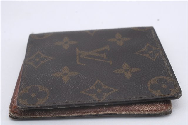 Authentic Louis Vuitton Monogram Trifold Wallet Pass Case Brown 3Set LV 7240D