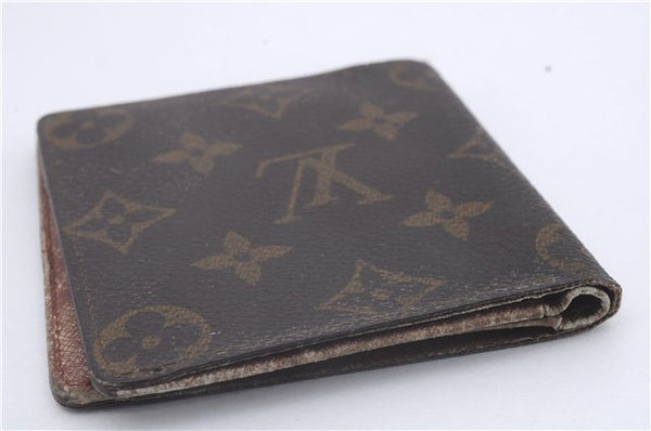 Authentic Louis Vuitton Monogram Trifold Wallet Pass Case Brown 3Set LV 7240D