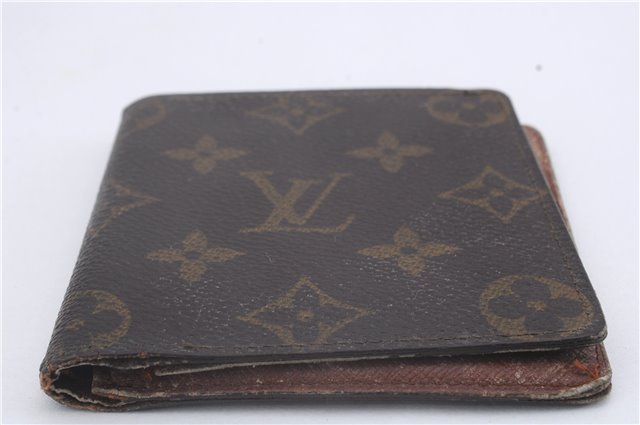 Authentic Louis Vuitton Monogram Trifold Wallet Pass Case Brown 3Set LV 7240D