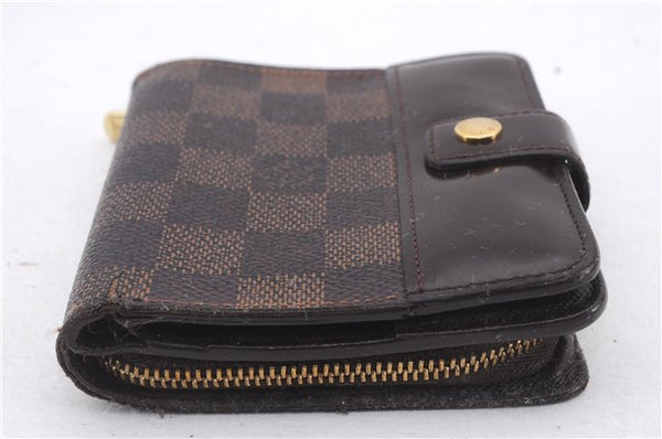 Authentic Louis Vuitton Damier Compact Zip Bifold Wallet Purse N61668 LV 7241D