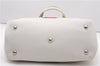 Authentic GUCCI Sherry Line Shoulder Tote Bag Canvas Leather 232973 White 7241F