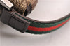 Authentic GUCCI Web Sherry Line Hand Pouch GG Canvas Leather 141809 Brown 7242E