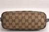 Authentic GUCCI Web Sherry Line Hand Pouch GG Canvas Leather 141809 Brown 7242E