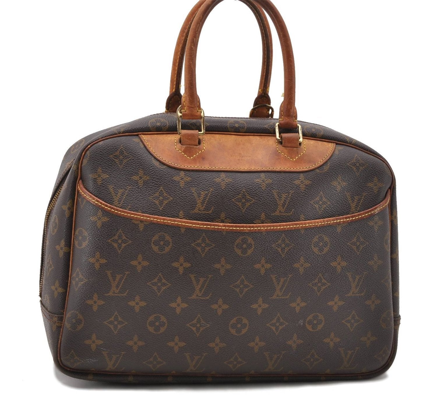 Authentic LOUIS VUITTON Monogram Deauville Hand Bag M47270 LV 7244C