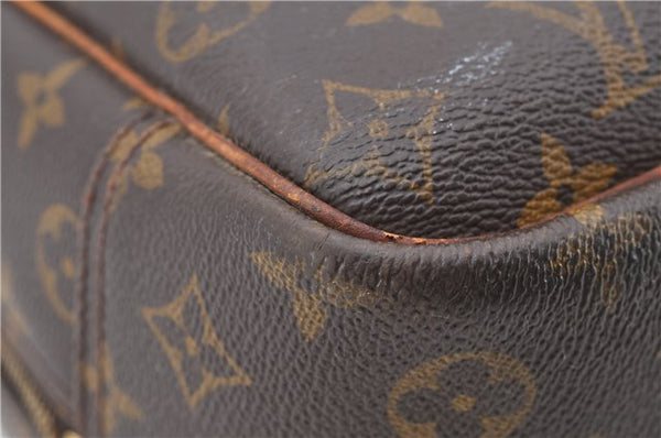 Authentic LOUIS VUITTON Monogram Deauville Hand Bag M47270 LV 7244C