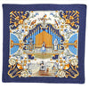 Authentic HERMES Carre 90 Scarf "ORGAUPHONE" Silk Navy 7244E