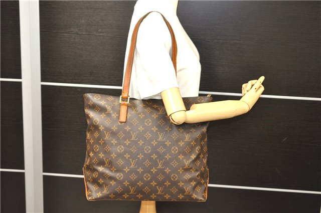 Authentic LOUIS VUITTON Monogram Cabas Mezzo Tote Bag Purse M51151 LV 7245C