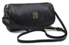 Authentic MCM Visetos Vintage Shoulder Cross Body Bag PVC Leather Black 7247C