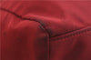 Authentic PRADA Nylon Leather Shoulder Tote Drawstring Bag Purse Red 7248C