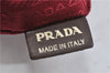 Authentic PRADA Nylon Leather Shoulder Tote Drawstring Bag Purse Red 7248C